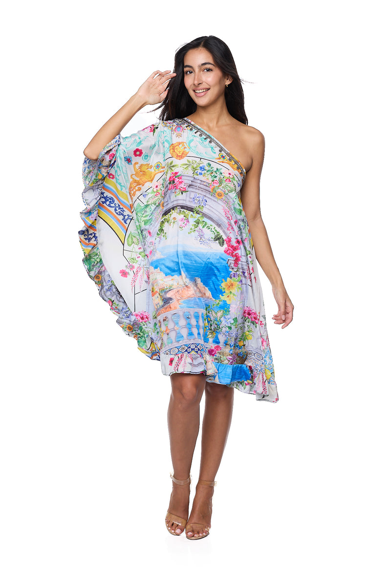 1221-B One Shoulder short Dress – Ranee's