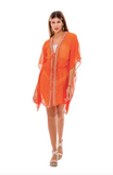 8007 S  Sexy Salmon embellished kimono