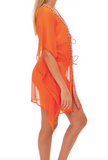 8007 S  Sexy Salmon embellished kimono