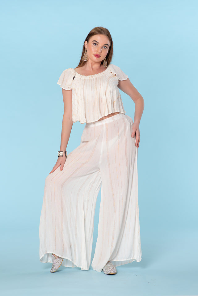 sexy white pants suit Colored Block Pant Suit main image 1
