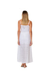 C-2135 Cotton White Dress with shorts.
