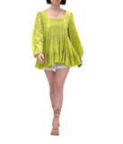 718 Cotton Lime Green Top