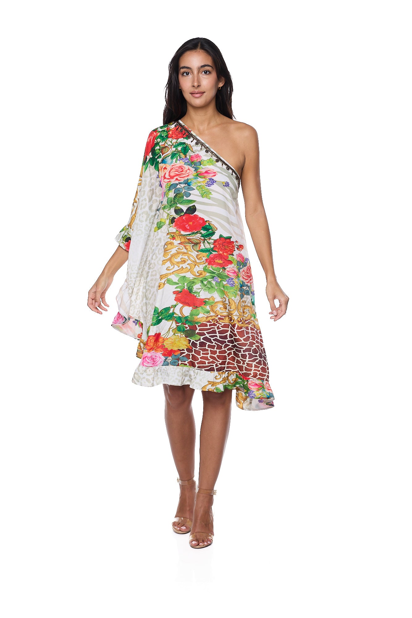 1221-W One Shoulder short Dress  Ranee's