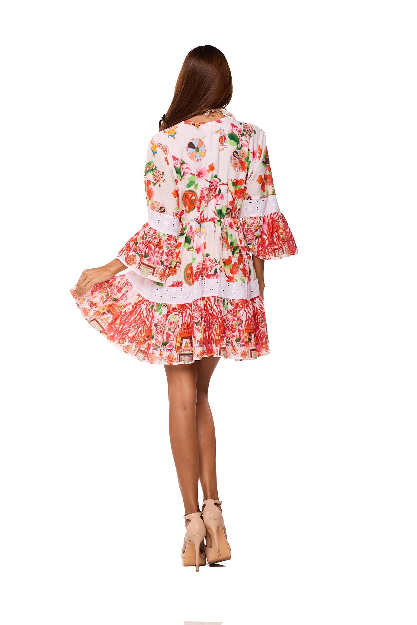 olive floral renee ruffle mini dress Rennie Mini Dress