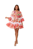 Floral Ruffle Mini Dress -2024-221