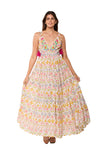Pastel Floral Bohemian Maxi Dress-26457