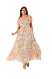 Pastel Floral Bohemian Maxi Dress-26457