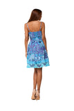 Bahamas Blue Tropical Cutout Mini Dress-26648