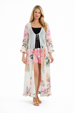 Printed cotton kimono