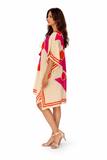 ch-2979 short pink kaftan