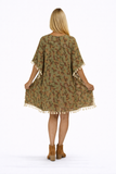 Printed cotton kaftan