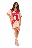 ch-2979 short pink kaftan
