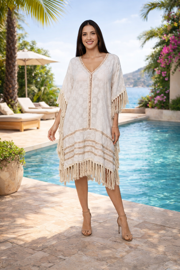 Ivory short kaftan c-3109 2026 collection – Ranee's