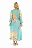 Printed cotton kimono