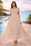 Pastel Floral Bohemian Maxi Dress-26457