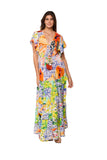 Tropical Garden Maxi Dress -AKC-31816