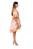 Sunset Bloom Floral Resort Mini Dress AKC-31817