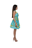 Turquoise Citrus Bay Dress - AKC-31844
