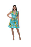 Turquoise Citrus Bay Dress - AKC-31844