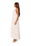 B0-2920 Viscose long ivory dress 2026 collection
