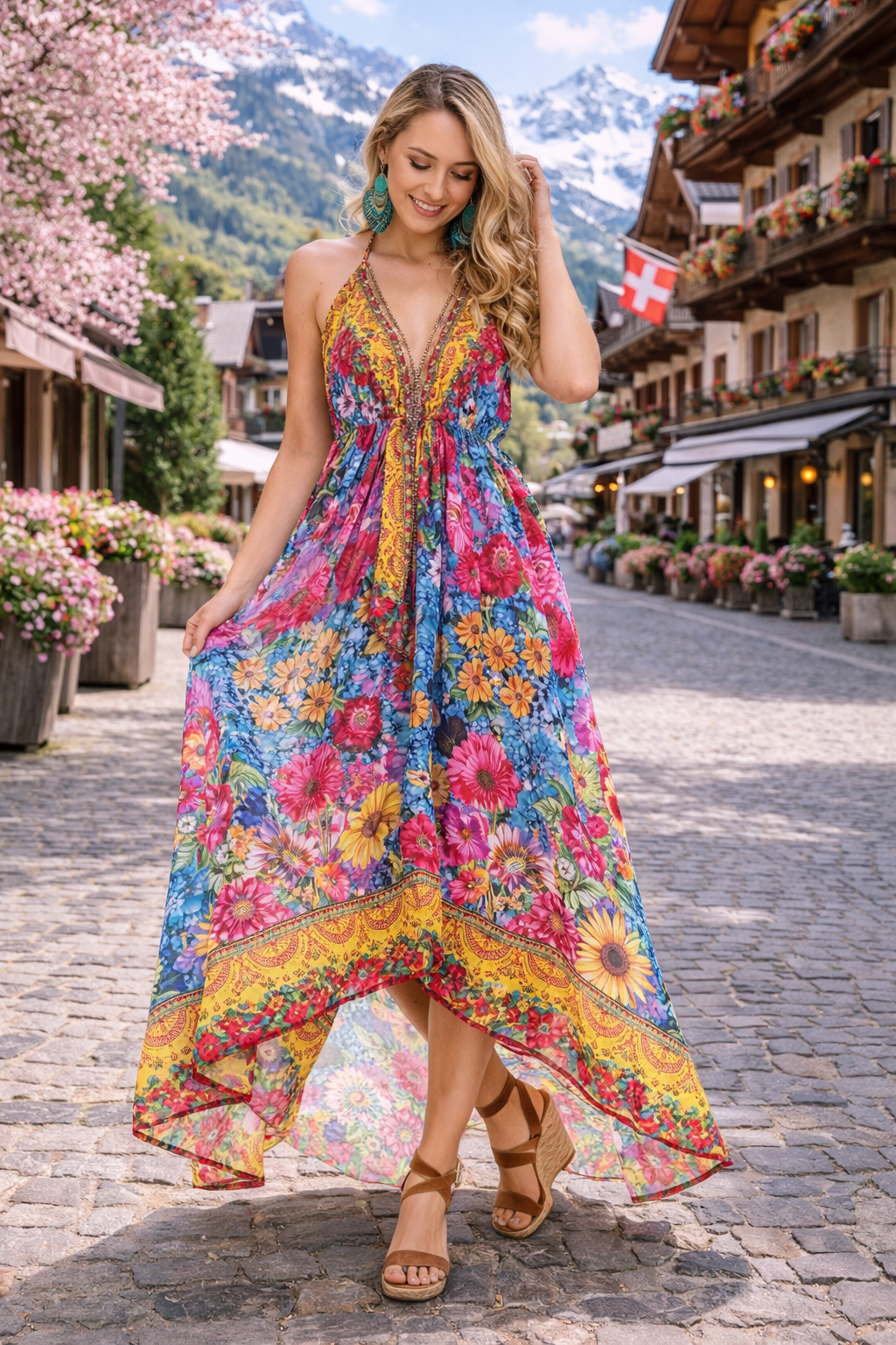 660 sunflower halter dress Ranee's 660 sunflower halter dress Ranee's