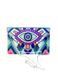 Beaded clutch, natural elements, beads, stones- hand made.