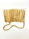 Jute Clutch With Shells and Coins