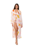 Ocean Shell Print Long Resort Cover Up