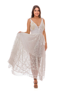 Sheer and eyelet dress, White dress for the beach, wedding or date s/m Sheer and eyelet dress, White dress for the beach, wedding or date s/m