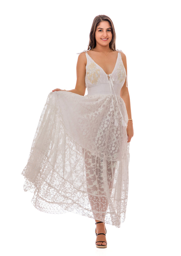 Sheer and eyelet dress, White dress for the beach, wedding or date s/m Sheer and eyelet dress, White dress for the beach, wedding or date s/m