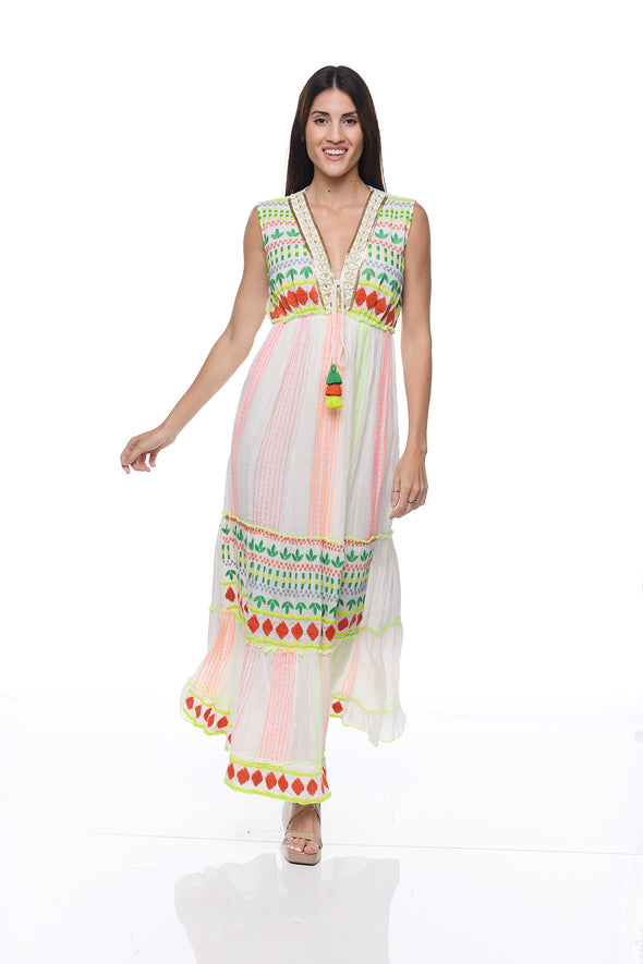 R-103 long COTTON dress