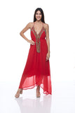 sd-162 embellished long halter dress Ranee's