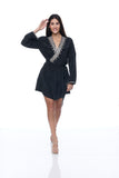 sd-157 embellished short robe Ranee's