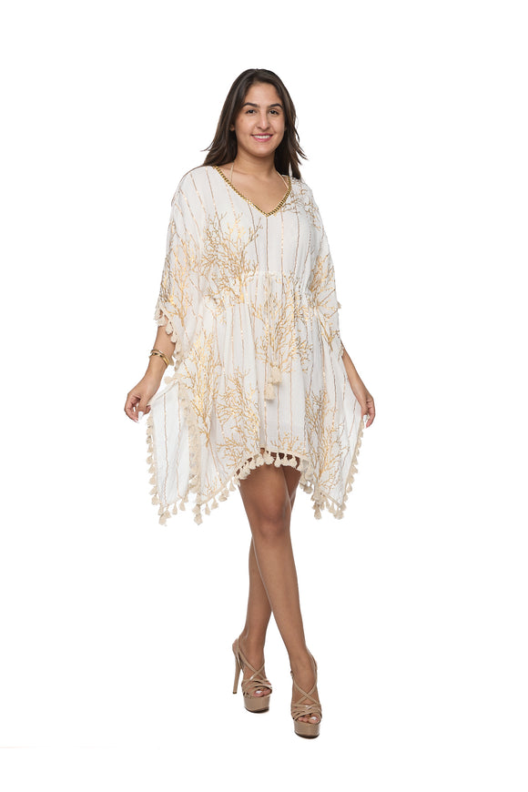 bo-2403 ivory short kaftan  2025 ranee's collection