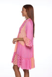 3453-pink short dress