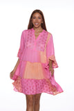 3453-pink short dress
