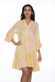 3453-yellow short dress