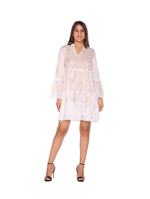 1911 White embossed dress