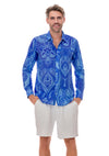 110 cotton-linen blend men shirts