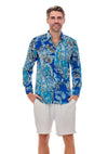 112 cotton-linen blend men shirts