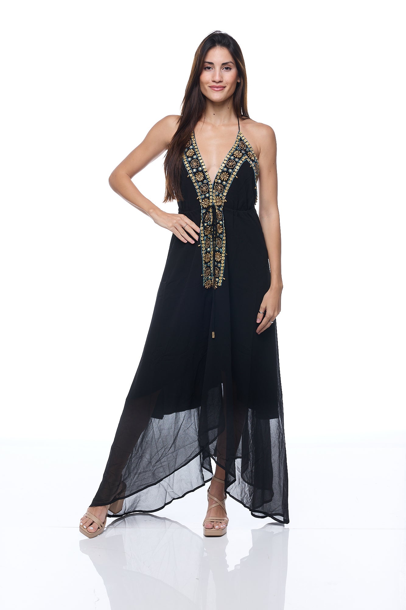 sd-164 embellished long halter dress Ranee's sd-164 embellished long halter dress Ranee's