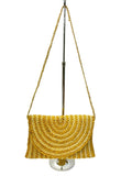 BG-01-1088 Yellow Jute Clutch