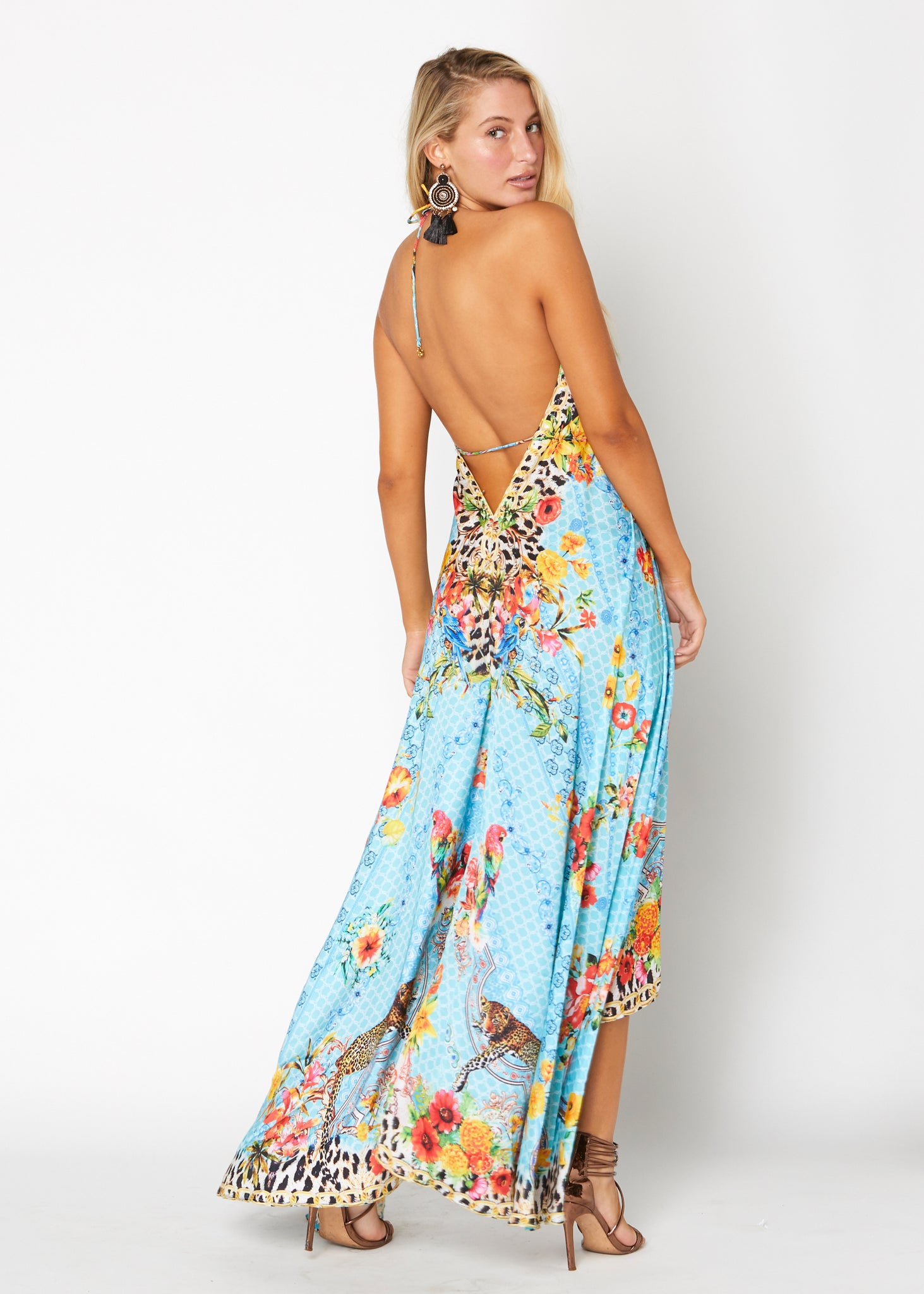 Blue Hawaii dress, halter style – Ranee's