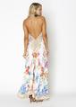 646 Floral exotic Hawaii dress, halter style dress