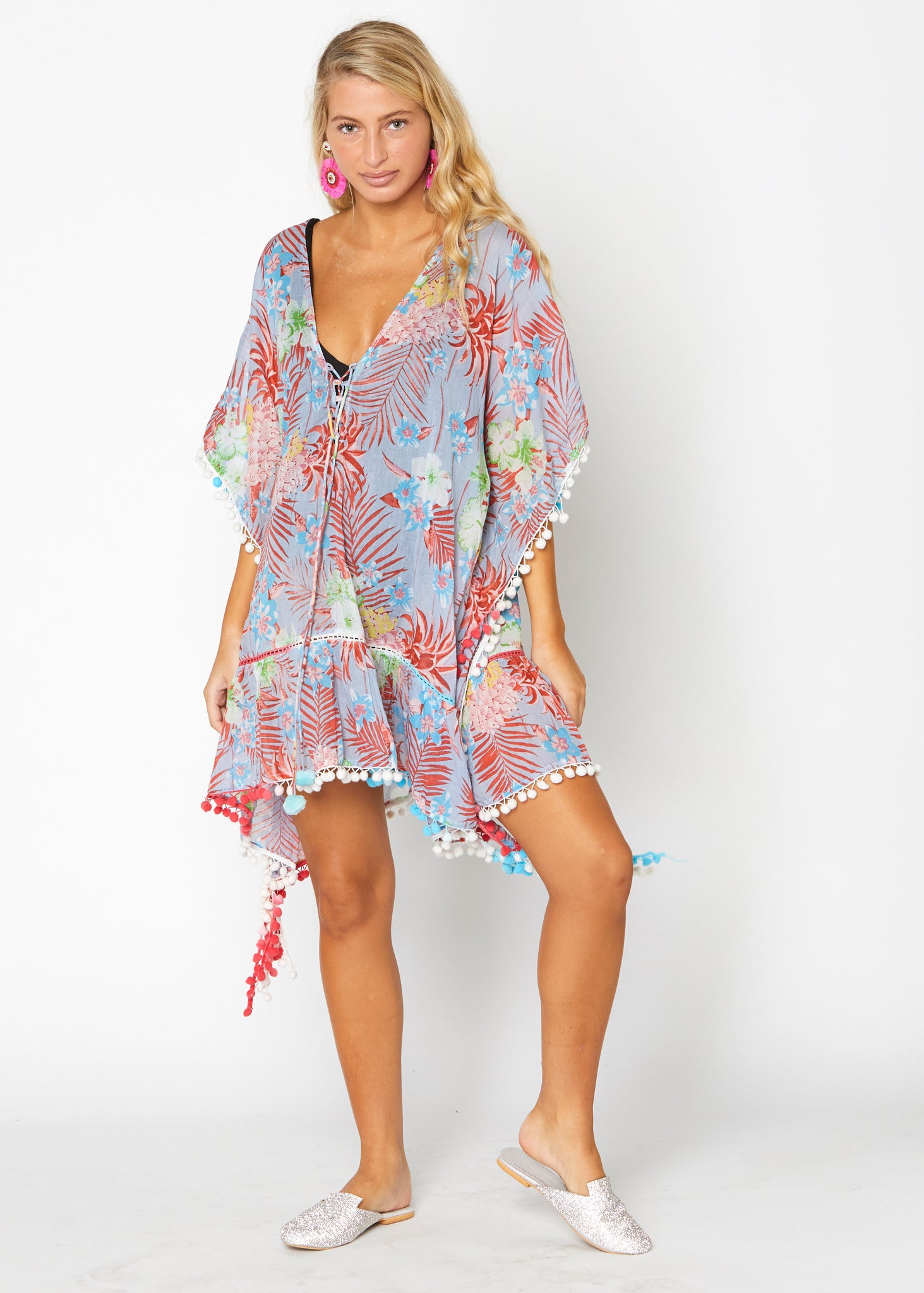 Short kaftan dress s / lavender Short kaftan dress s / lavender