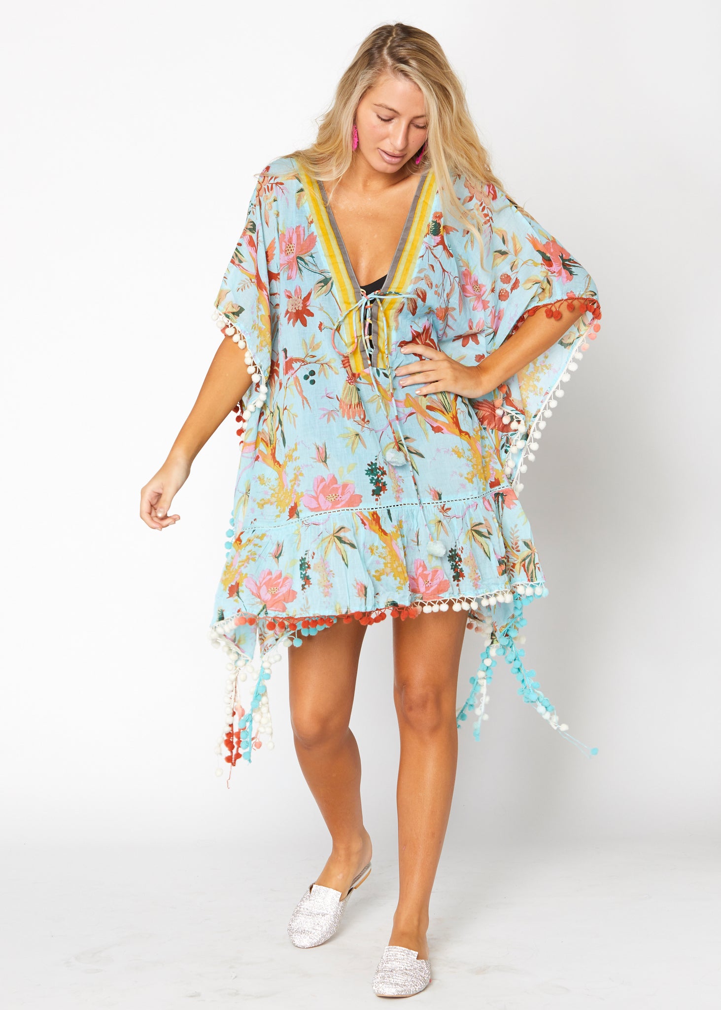 Short kaftan dress s / lavender Short kaftan dress s / lavender
