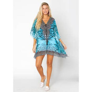 Teal short kaftan