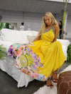 642 Set Yellow luminous dress, Versatile dress