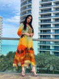 Sunset tunic, Dubai meets Miami long tunic! SALE... kaftan style tunic