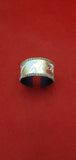 Adjustable Animal leather cuffs with champagne stone border